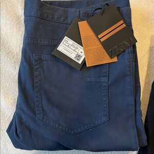 NWT Zegna Five Pocket Cityx Men Navy 38